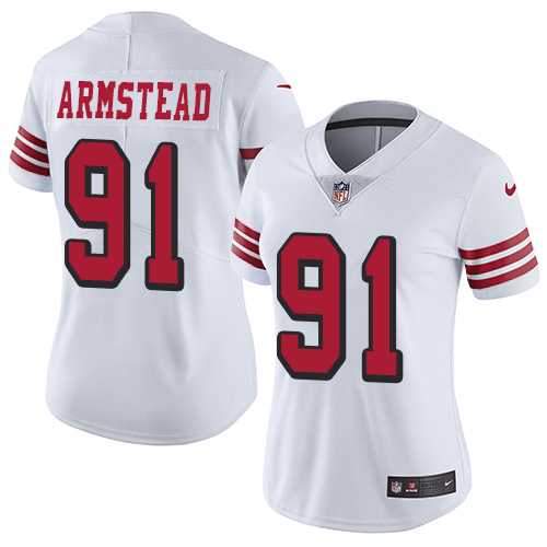San Francisco 49ers Limited White Women Arik Armstead NFL Jersey #91 Rush Vapor Untouchable